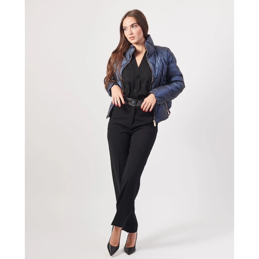 YES ZEE Blauwe Avion Gewatteerde Regenjas Blue Dames
