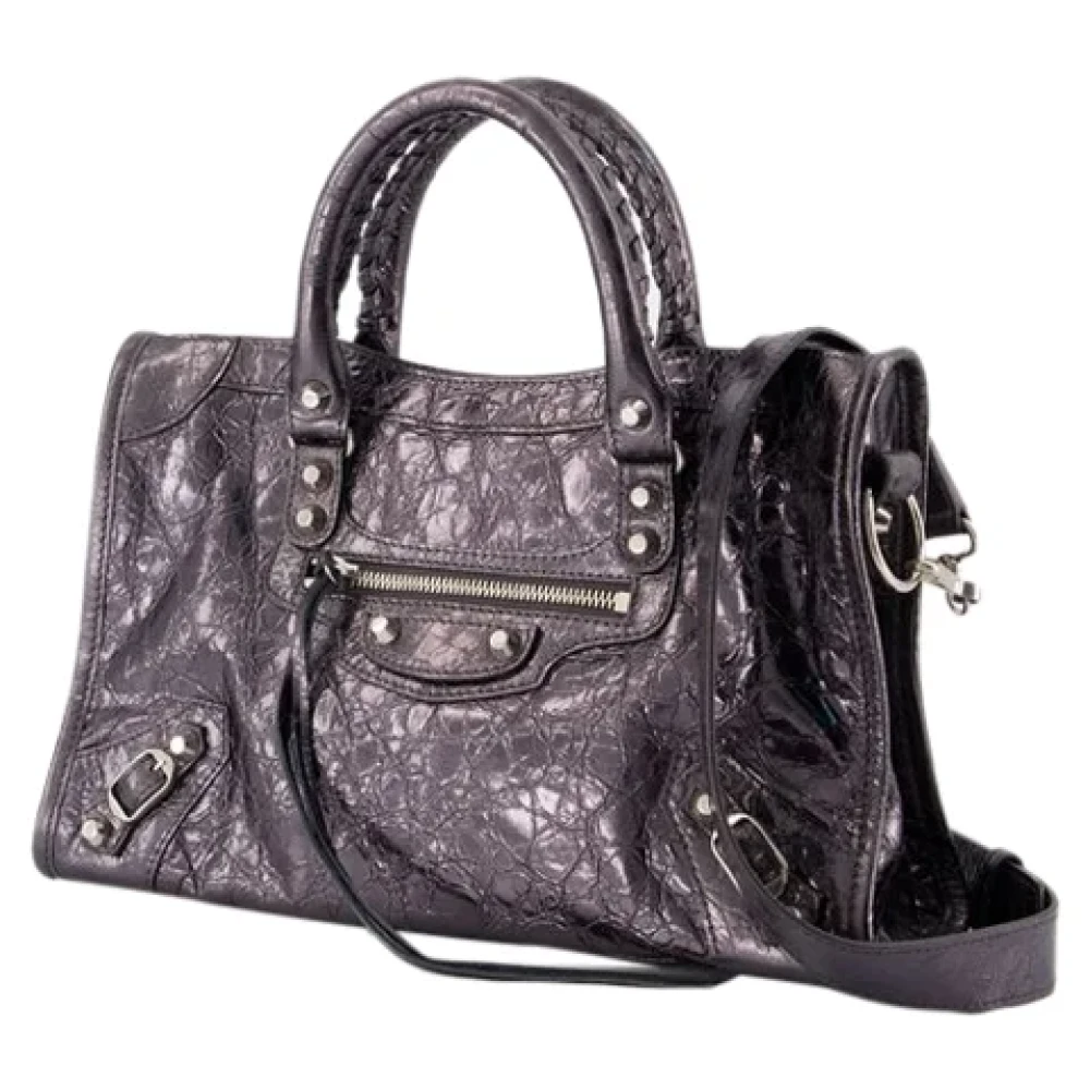 Balenciaga Leather handbags Gray Dames