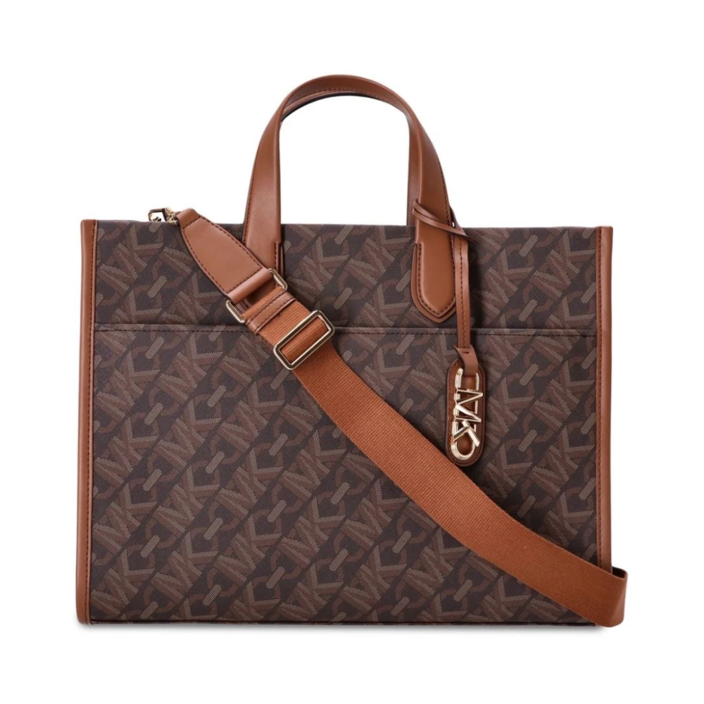 Michael Kors Grote Empire Signature Logo Tote Bag Brown Dames