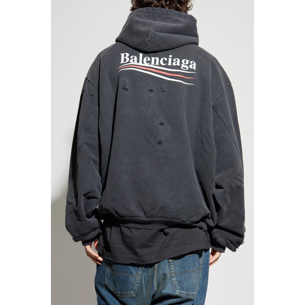 Balenciaga Sweatshirt met logo Gray Heren