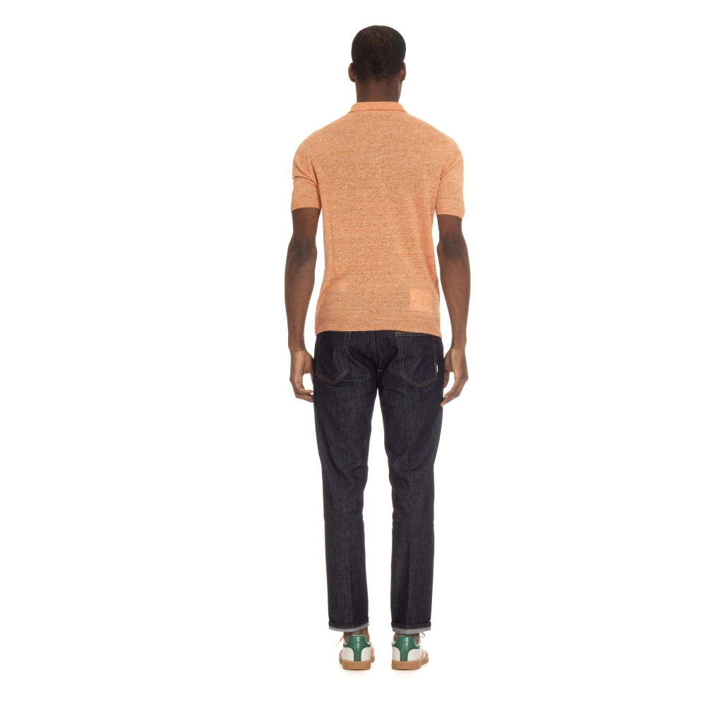Gran Sasso Polo Shirts Orange Heren