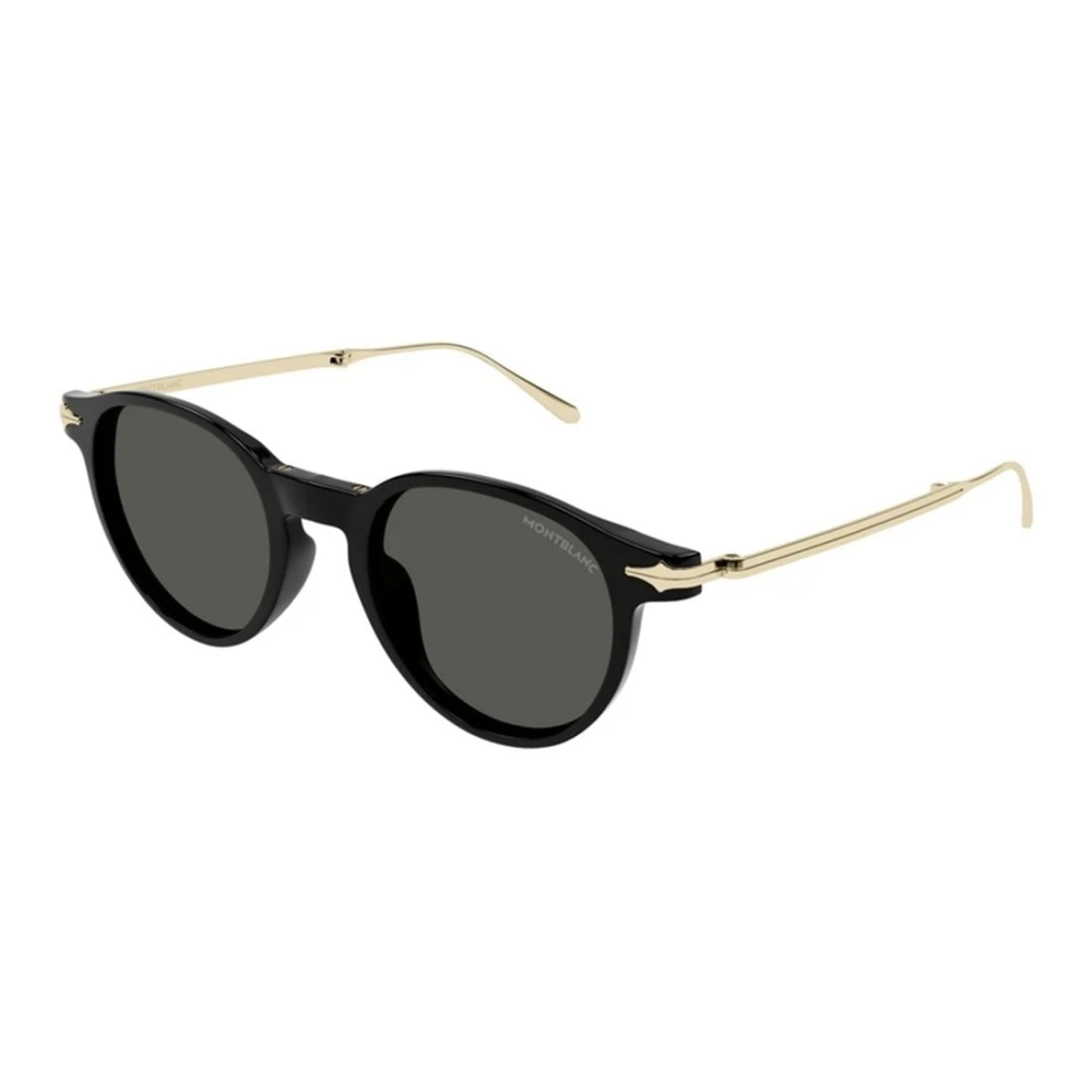Montblanc Men's Black Sunglasses, 49 Mm, Round Folding Sunglasses