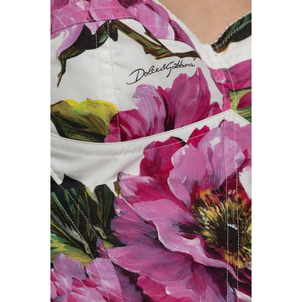 Dolce & Gabbana Top met bloemenpatroon Multicolor Dames