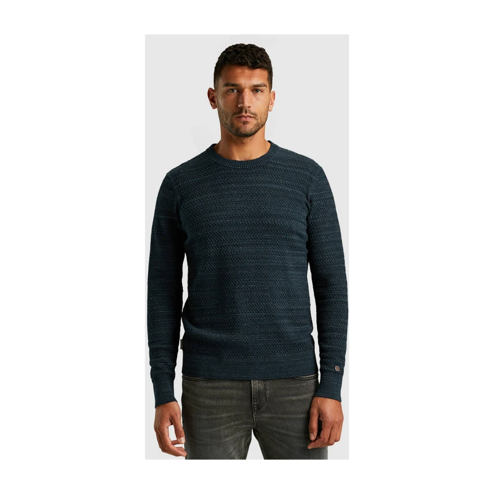 Cast Iron Crewneck Pullover Ckw2411353 Blue Heren