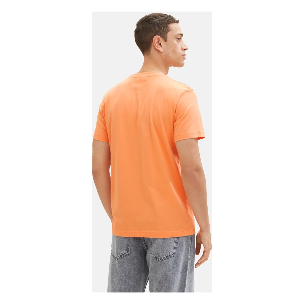 Tom Tailor Urban Flair Foto Print T-Shirt Orange Heren