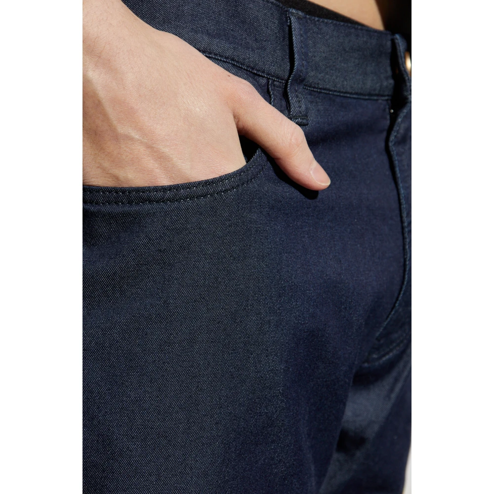 Giorgio Armani Broek met licht toelopende pijpen Blue Heren