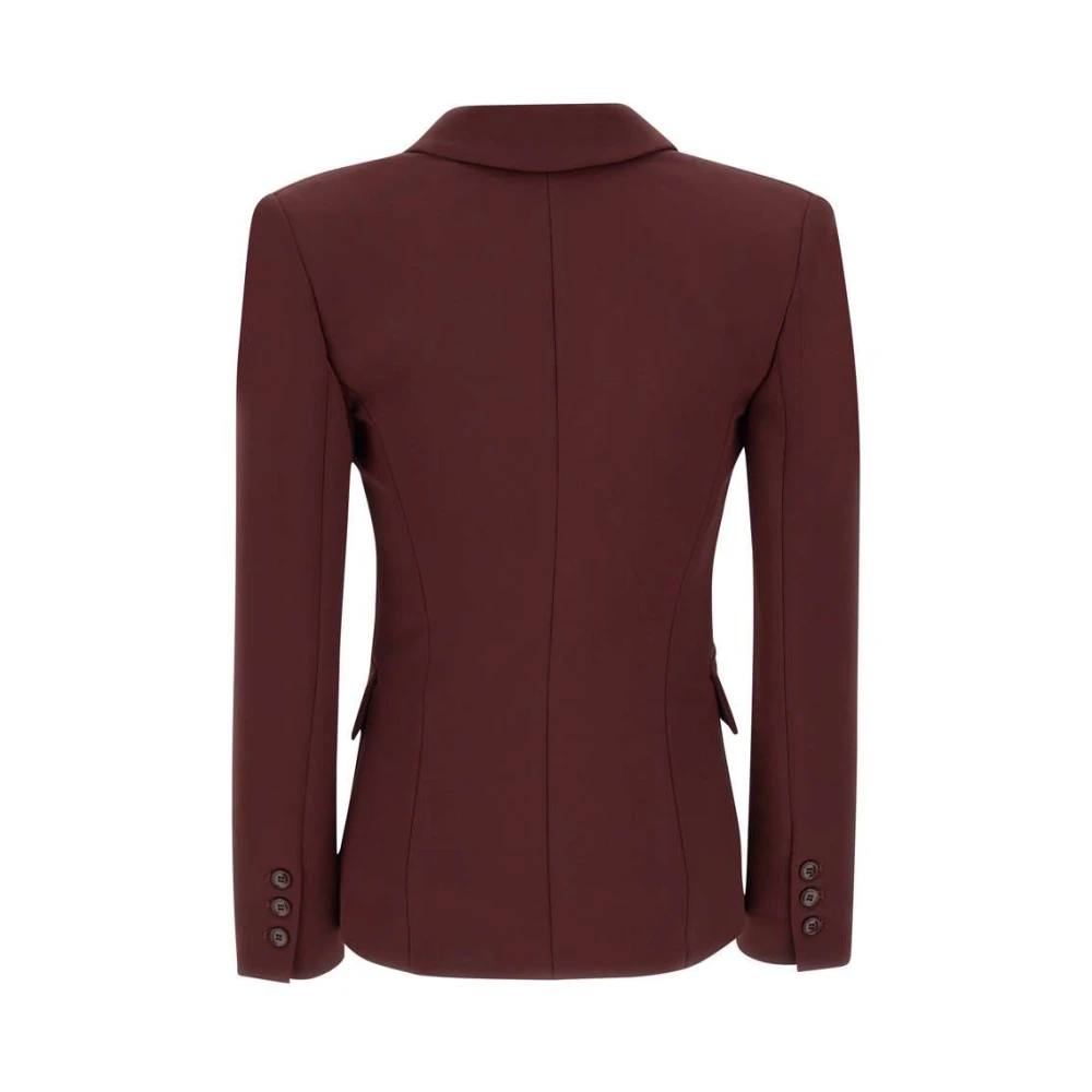Elisabetta Franchi Bordeaux Blazer met Asymmetrische Sluiting Red Dames