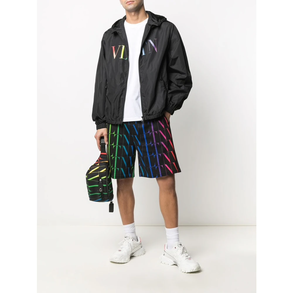 Valentino Vltn Times Logo Bermuda Shorts Black Heren
