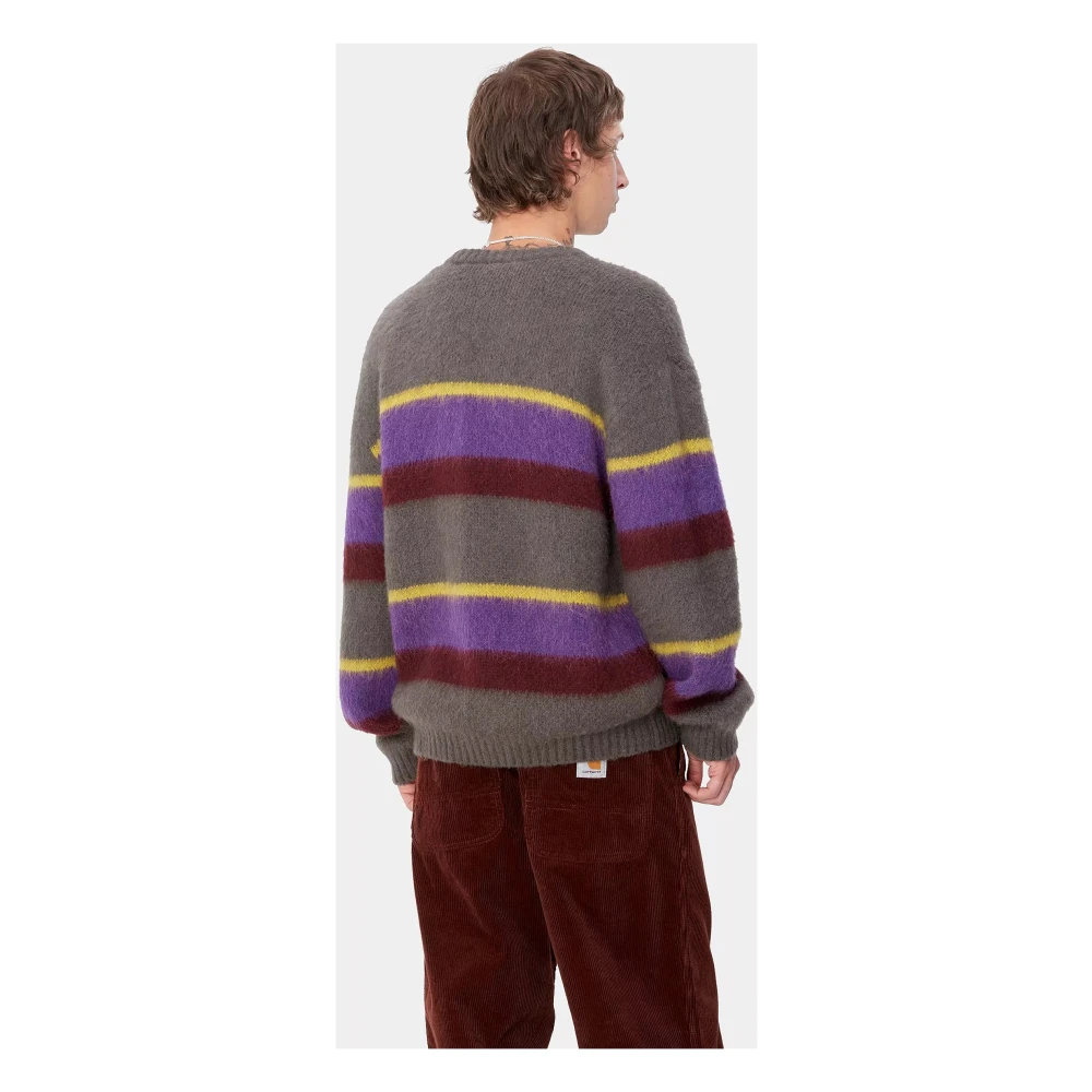 Carhartt WIP Gestreepte Jacquard Trui in Alpaca Mix Multicolor Heren