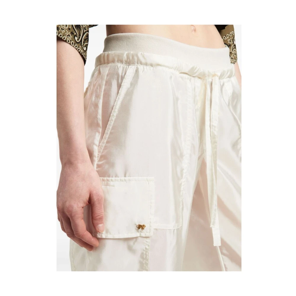 Palm Angels Off-White Palazzo Broek White Dames