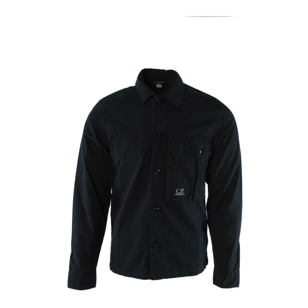 C.P. Company Blauw Overhemd 100% Katoen Herenmode Blue Heren