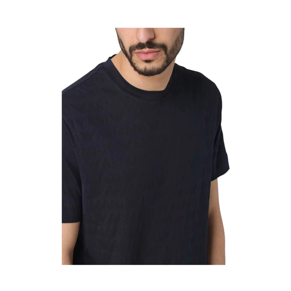 Emporio Armani Korte Mouw T-shirt Blue Heren