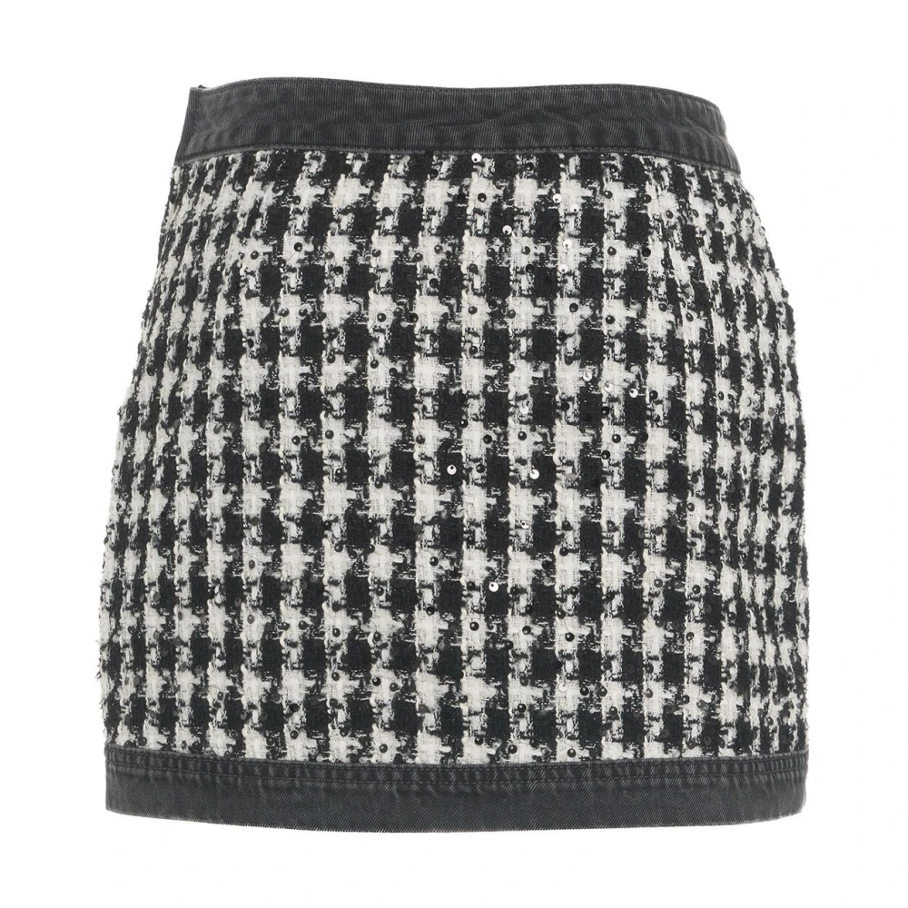 Liu Jo Denim Bouclé Mini Rok Sequin Appliqués Multicolor Dames