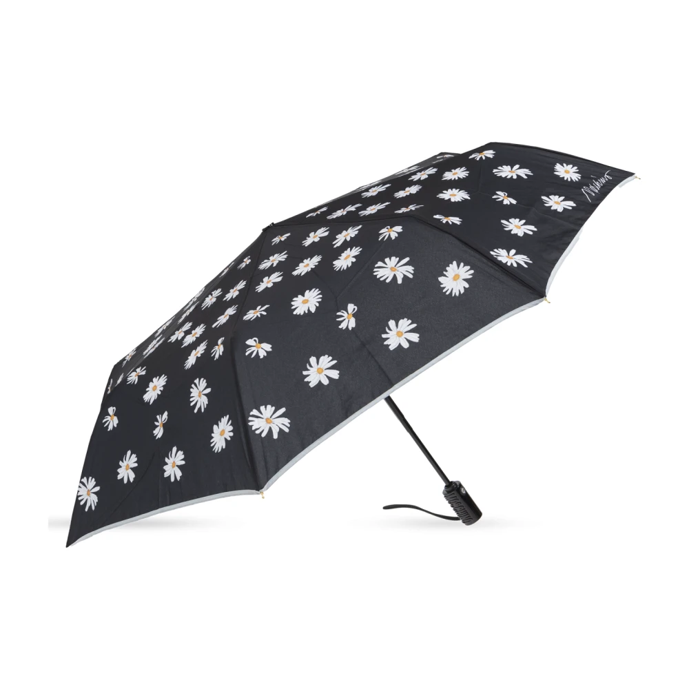 Moschino Opvouwbare paraplu met logo Black Unisex