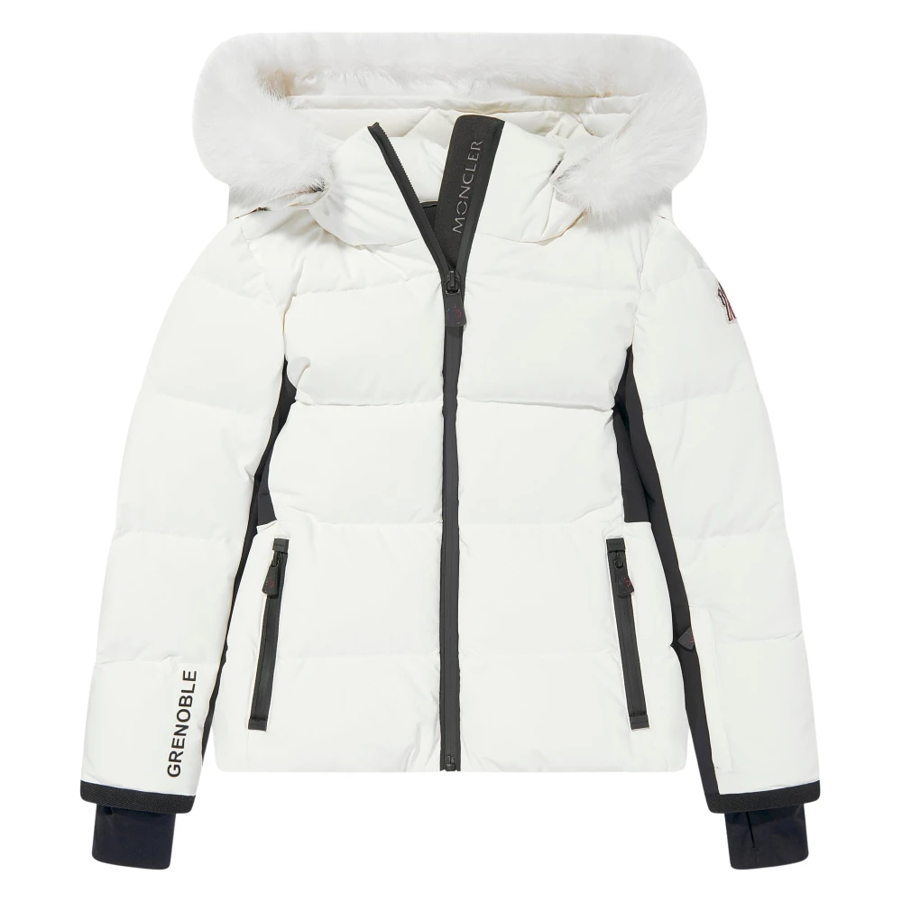 Moncler Girls White Winter Jackets, 8 Y, Grenoble New Guyane Ski Jacket