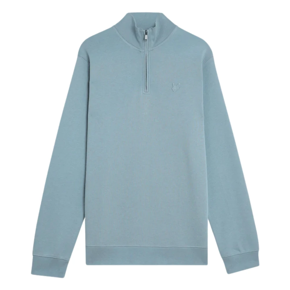Lyle & Scott Superfijne Quarter Zip Sweater in Lichtblauw Blue Heren