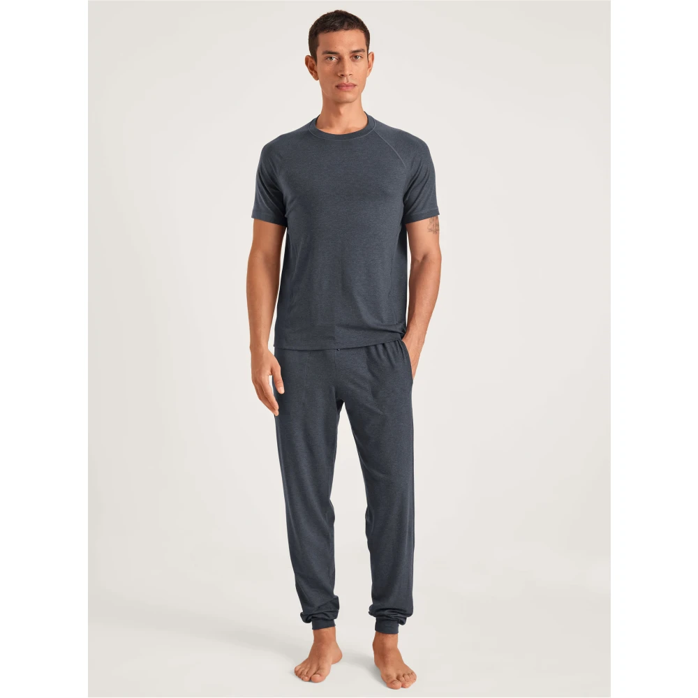 CALIDA Casual Katoenen T-Shirt Gray Heren