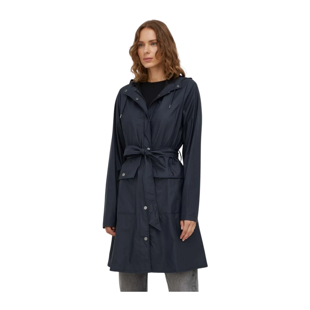 Rains Donna Blu Giacche, L, New,