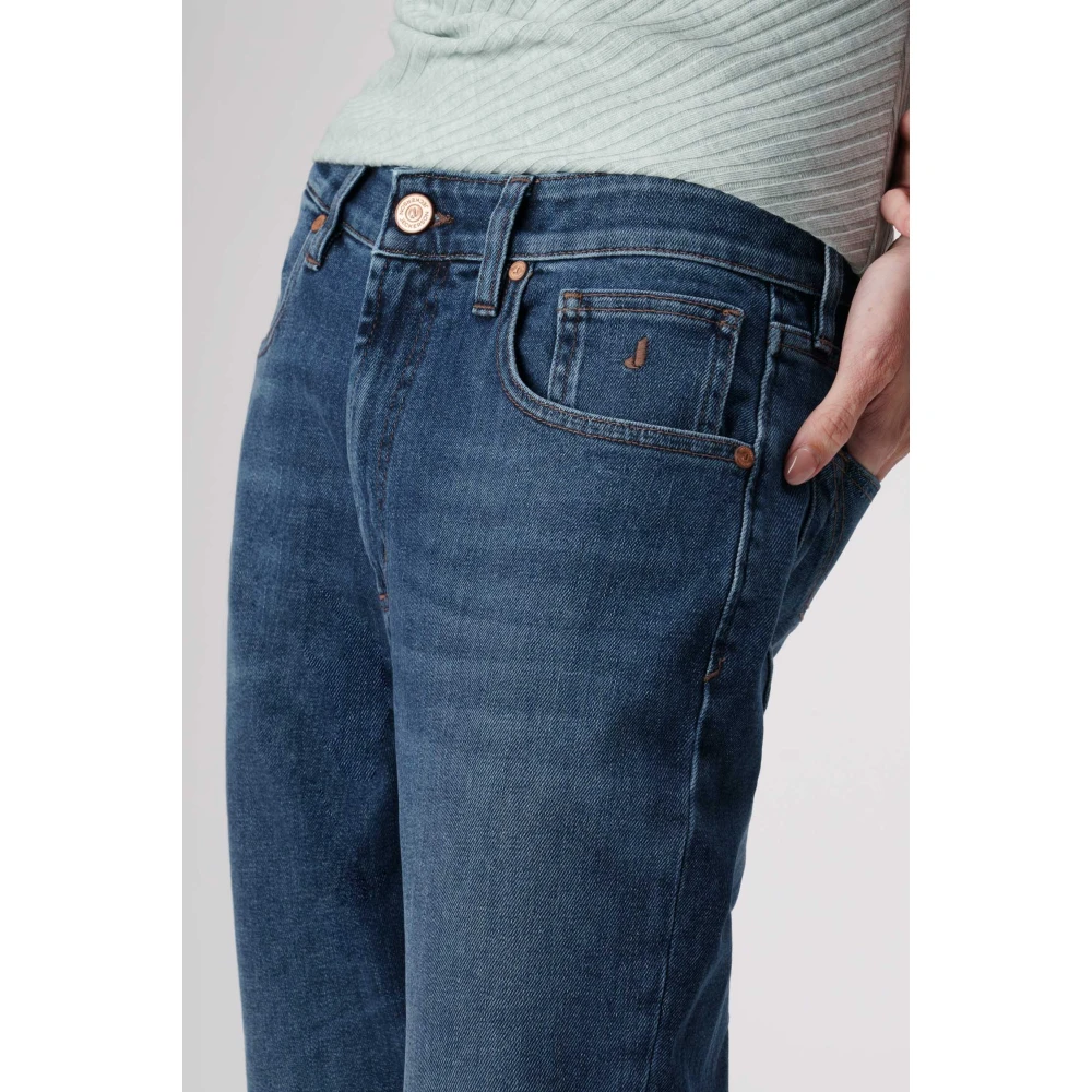 Jeckerson Julia Broek met 5 zakken in boyfriend-stijl van denim tri-blend Blue Dames