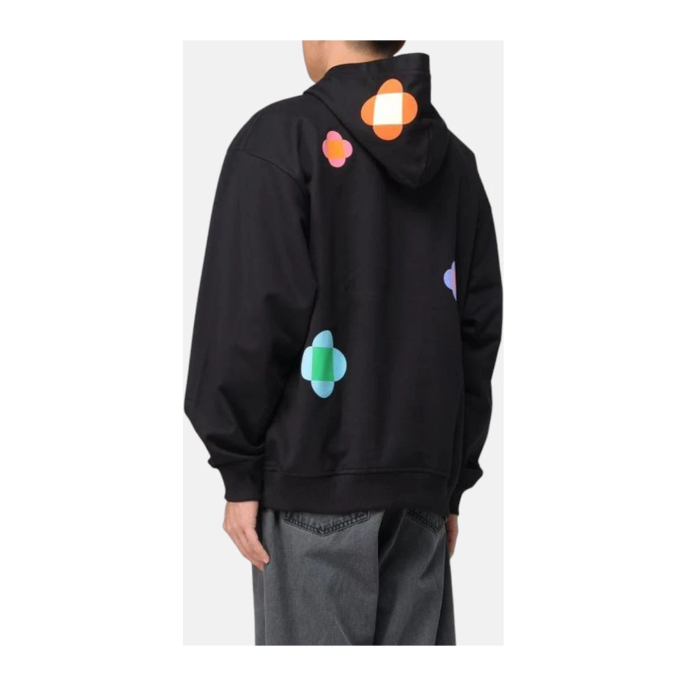 The North Face Oversized Hoodie met Voorzak Black Heren