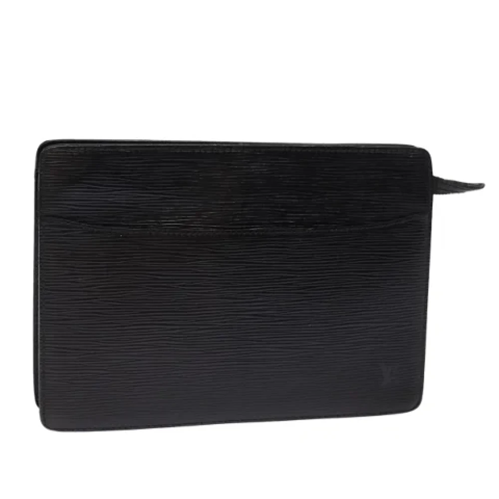 Louis Vuitton Vintage Pre-owned Leather clutches Black Dames