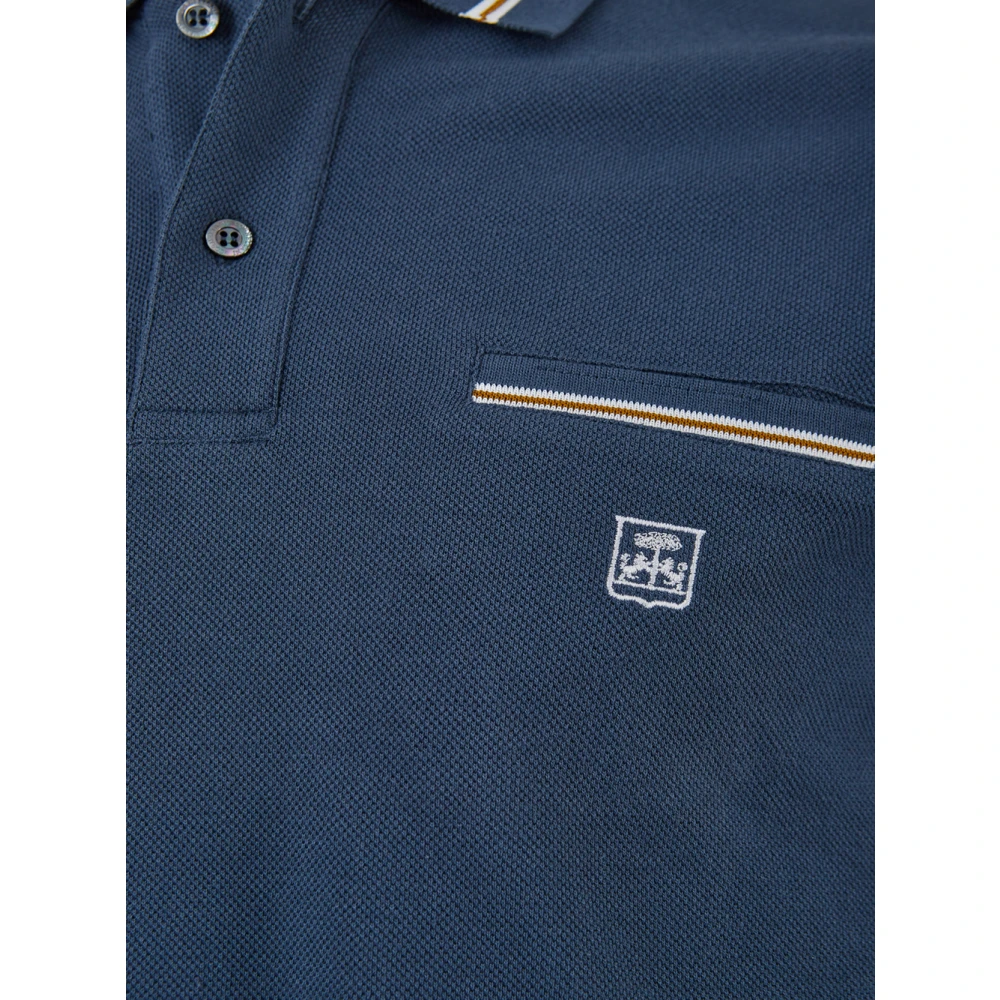 Corneliani Polo Shirts Blue Heren