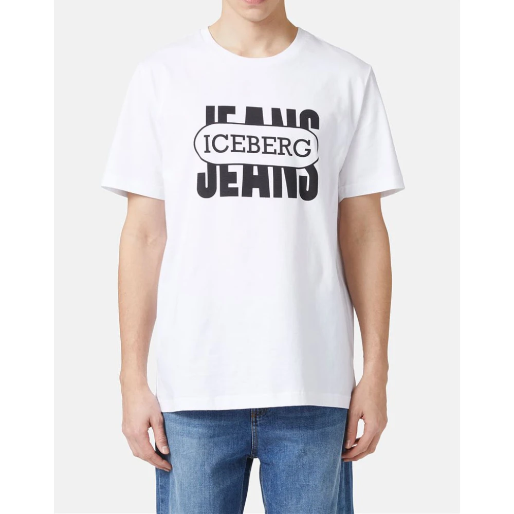 Iceberg Wit T-shirt uit de Re-Edit collectie White Heren
