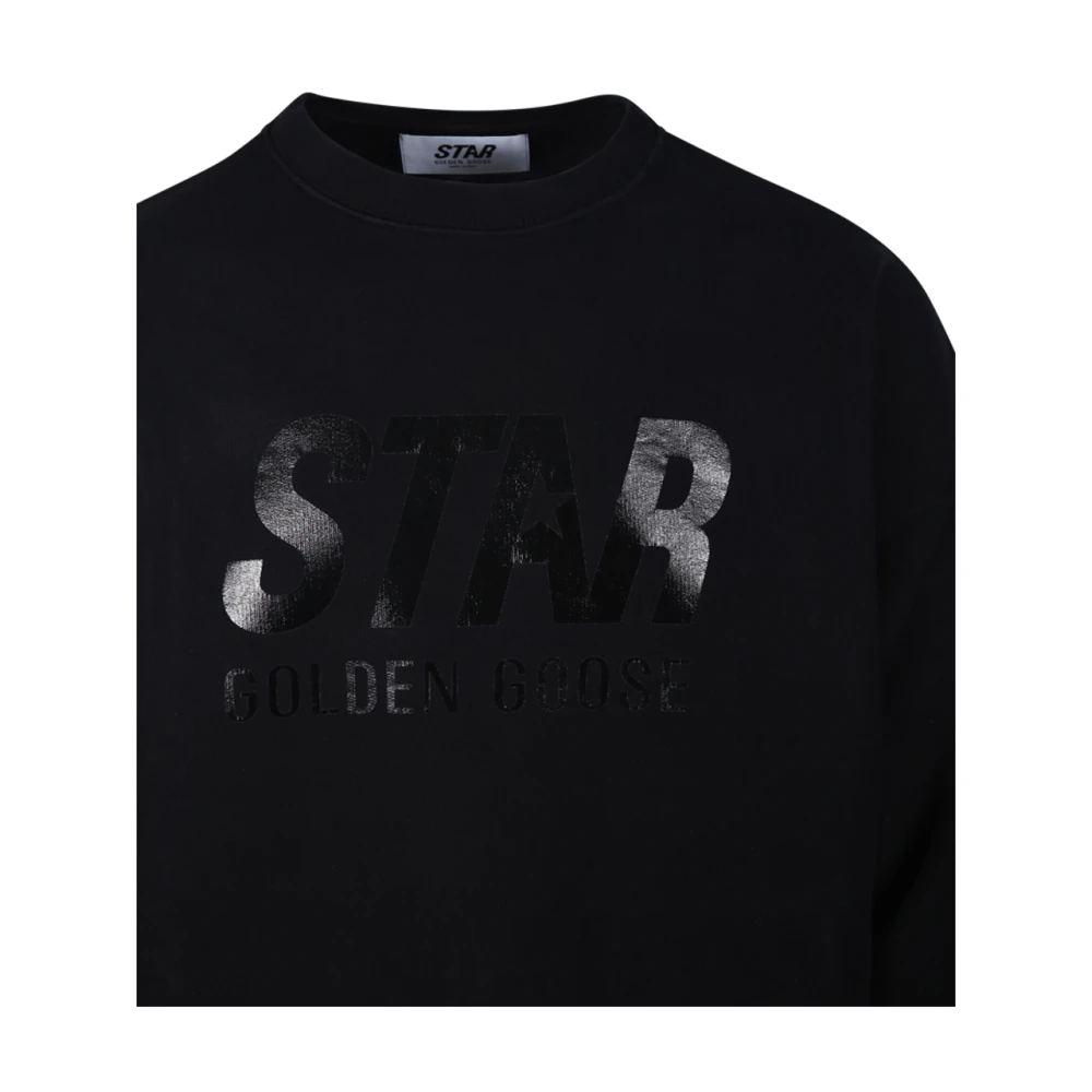 Golden Goose Sweatshirt met logo-print Black Heren