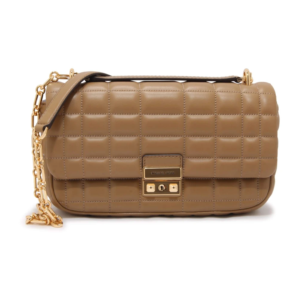 Michael Kors Women's Brown Tribeca Large Quilted Chain Shoulder Bag - Cross Body Bags - One Size - Bags