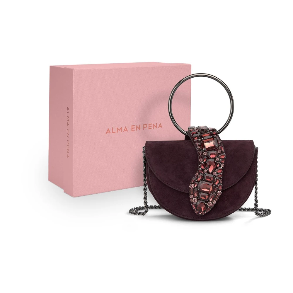 Alma en Pena Slangen handtas Purple Dames
