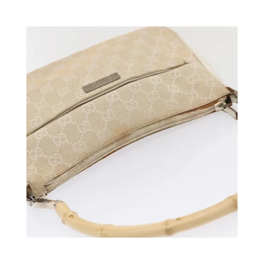 Gucci Vintage Pre-owned Canvas handbags Beige Dames