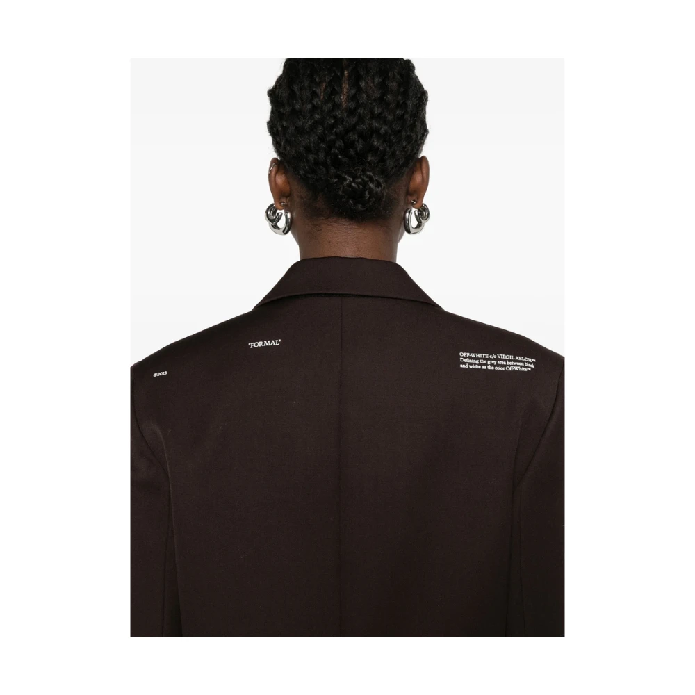 Off White Bruine Cederjas met knoopsluiting Brown Dames