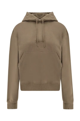 Bomullsweatshirt med logobrodyr