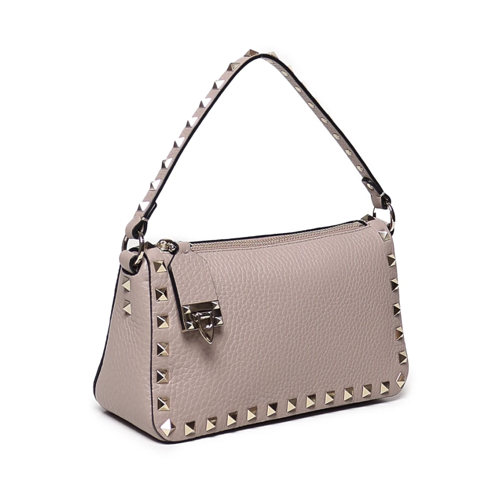 Valentino Garavani Rockstud Schoudertas in Taupe Beige Dames