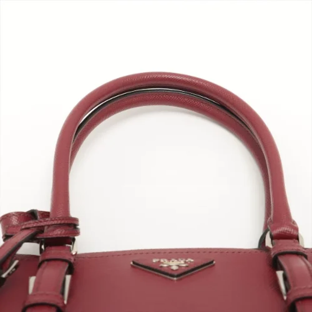 Prada Vintage Pre-owned Leather handbags Red Dames