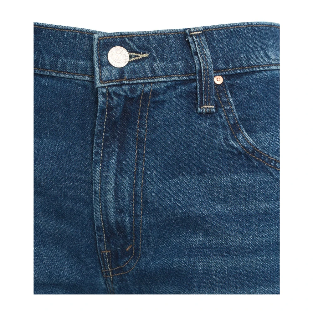 Mother Blauwe Baggy Jeans Aw24 Blue Dames