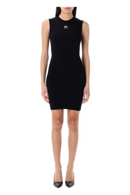 black-moon-logo-knit-mini-dress