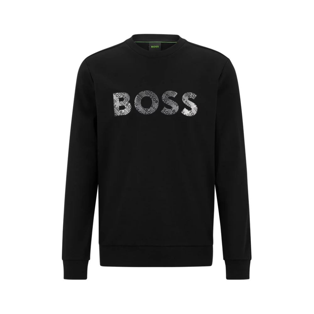 Hugo Boss Spiegeleffect Casual Sweatshirt Black Heren