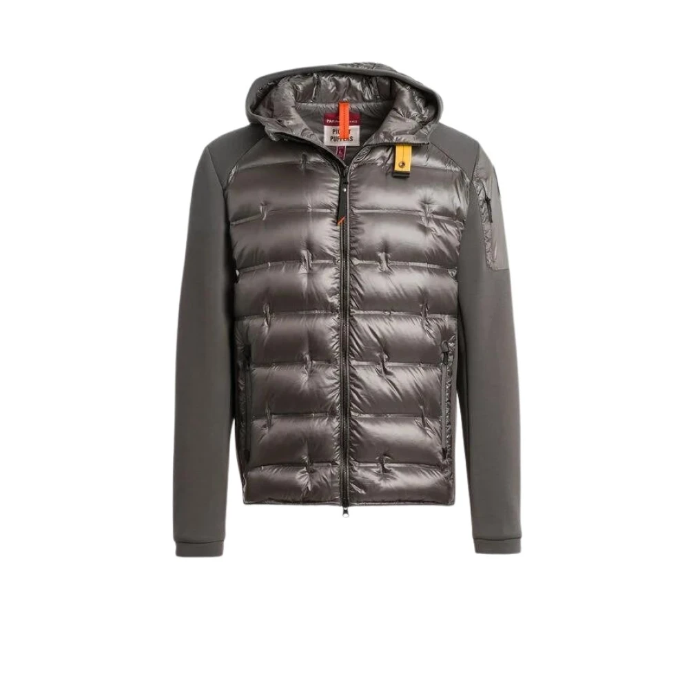 Parajumpers Moderne Piqué Steppjack met capuchon Gray Heren