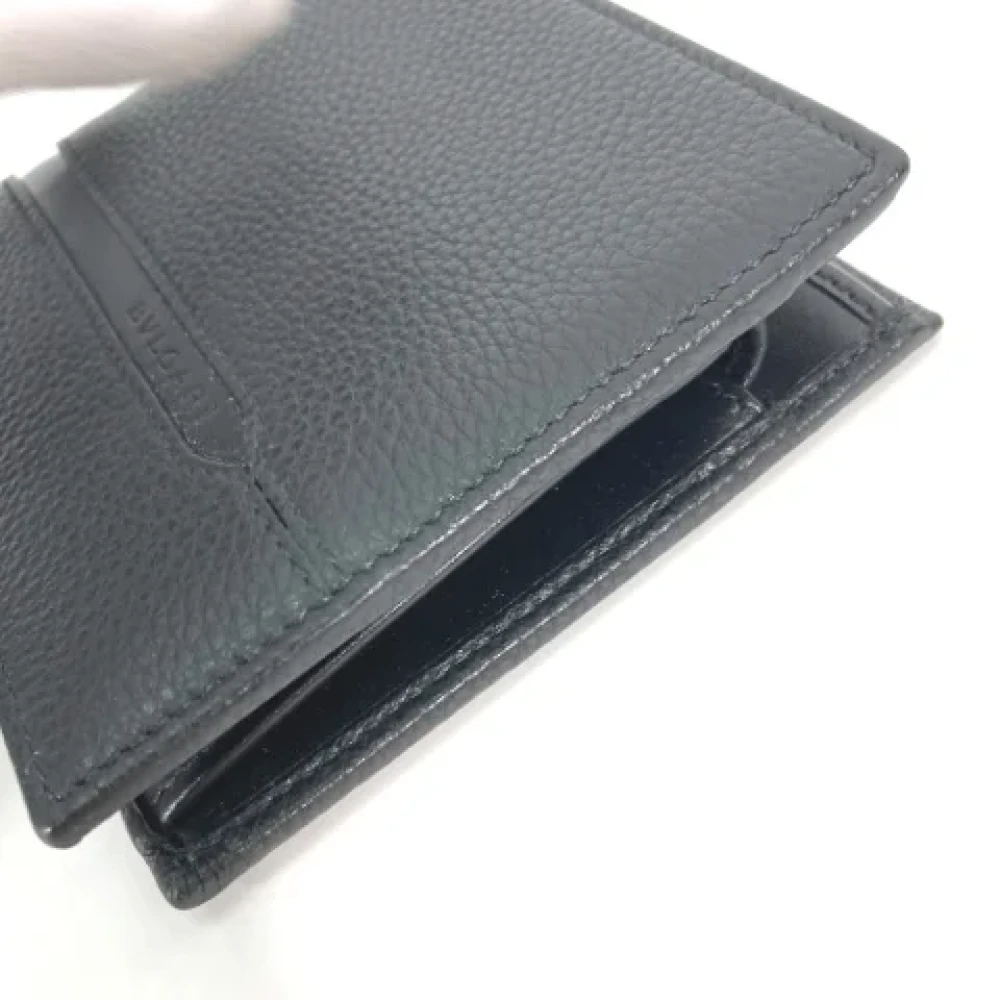 Bvlgari Vintage Pre-owned Leather wallets Black Heren