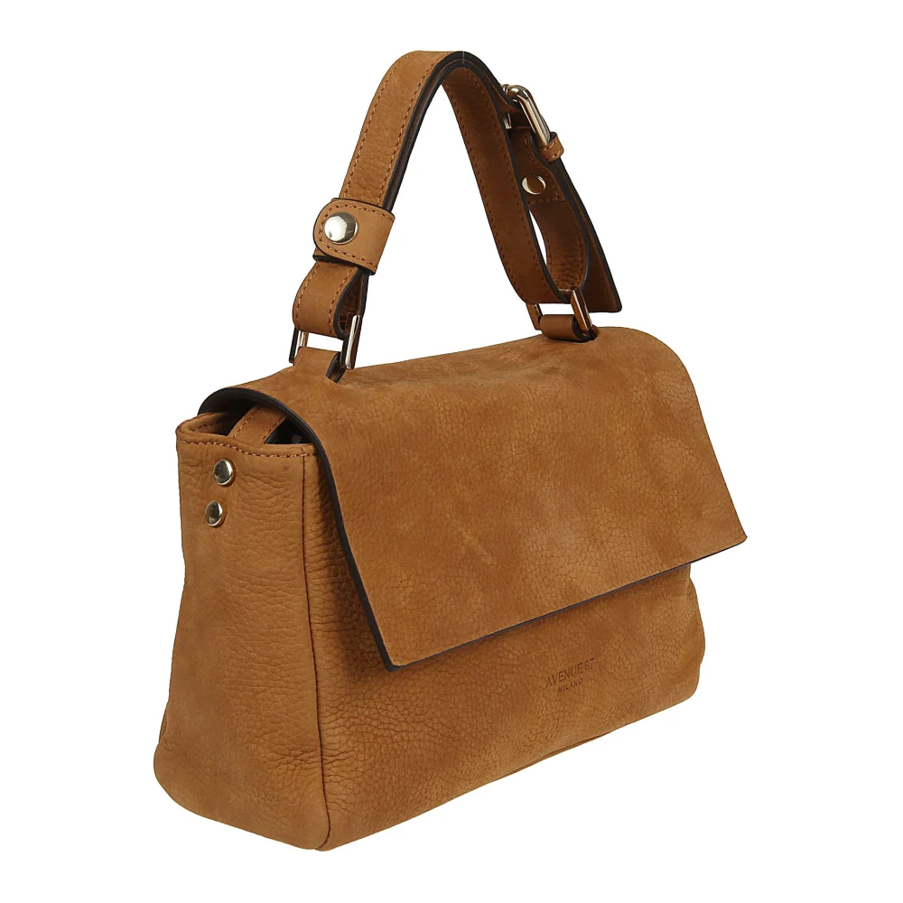 Avenue 67 Bruine Leren Tas Gemaakt in Italië Brown Dames