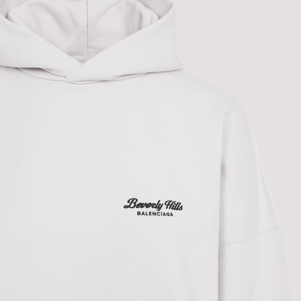 Balenciaga Beverly Hills Oversized Hoodie White Dames