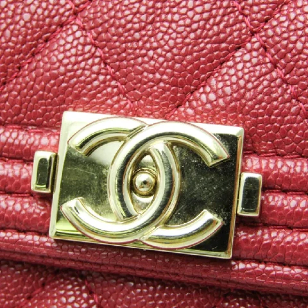 Chanel Vintage Pre-owned Leather wallets Red Dames