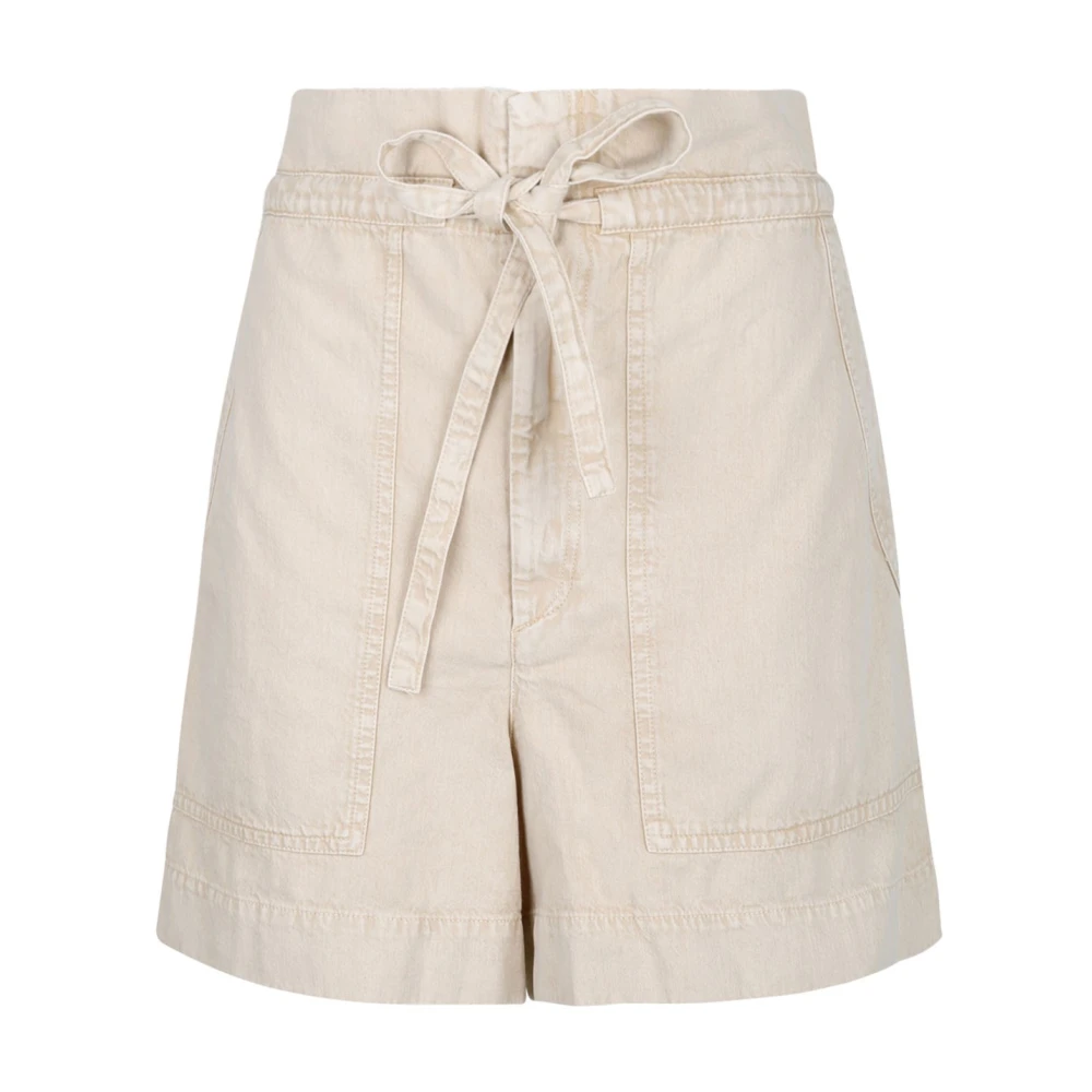 Isabel marant Sand Denim Shorts met Zakken Integration Test Beige Dames