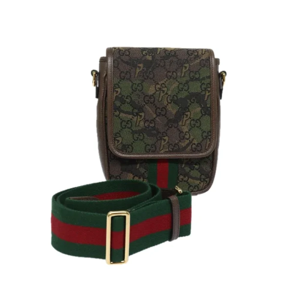 Gucci Vintage Pre-owned Canvas gucci-bags Green Dames