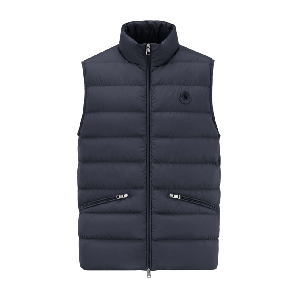 Gilet Trapuntato Blu Senza Maniche Moncler Uomo Miinto