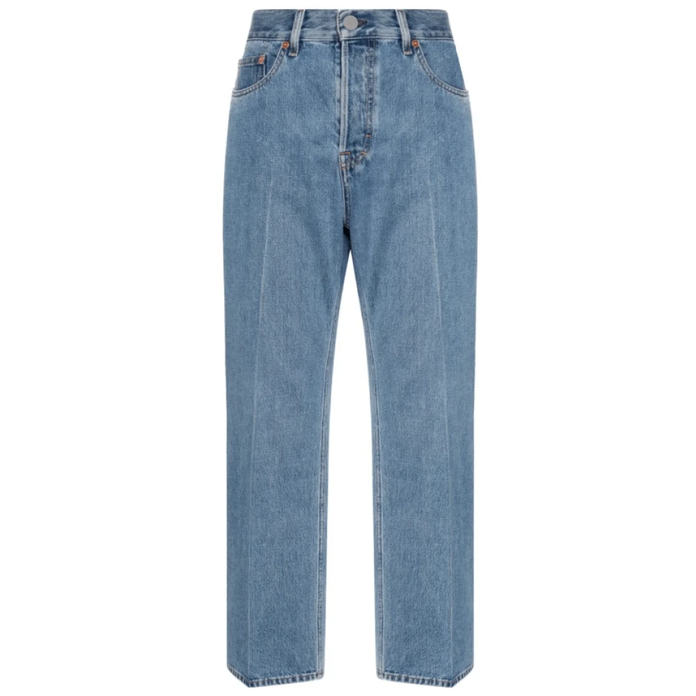 Gucci Blauwe Cropped Denim Jeans Blue Dames