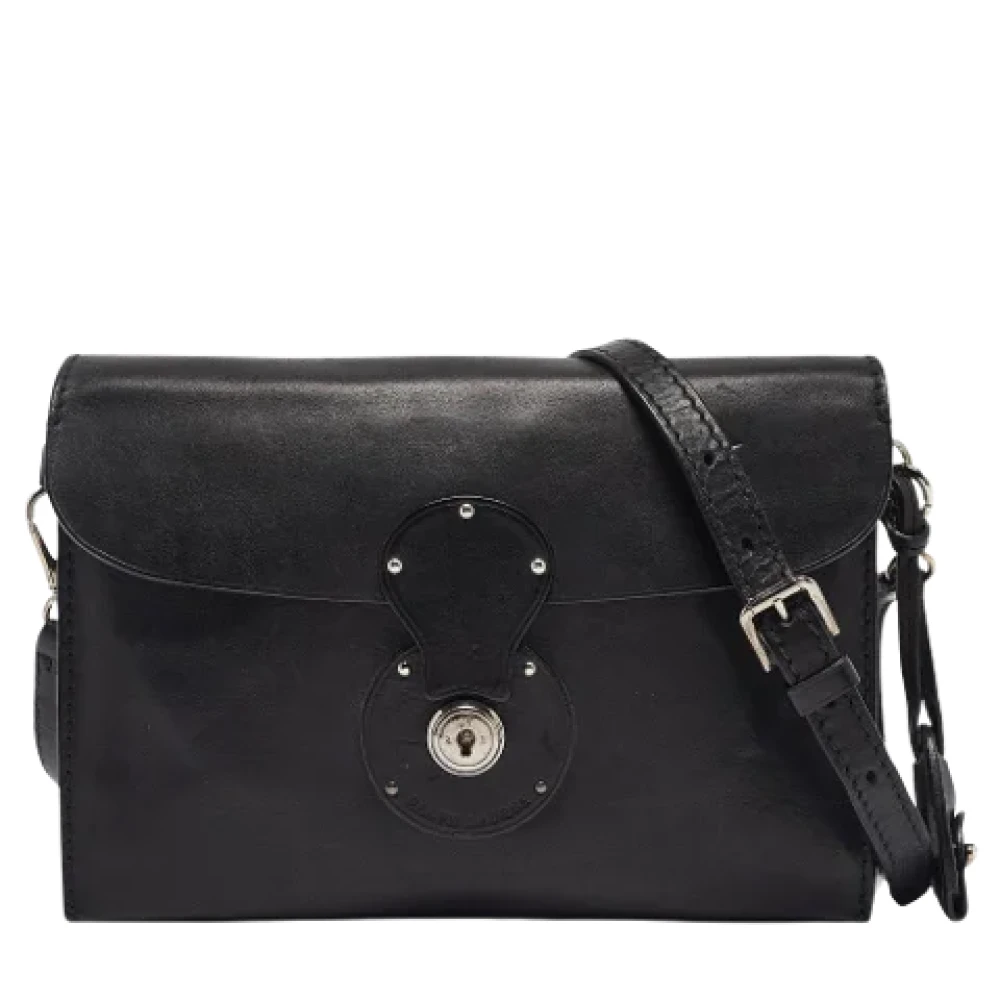 Ralph Lauren Pre-owned Leather shoulder-bags Black Dames