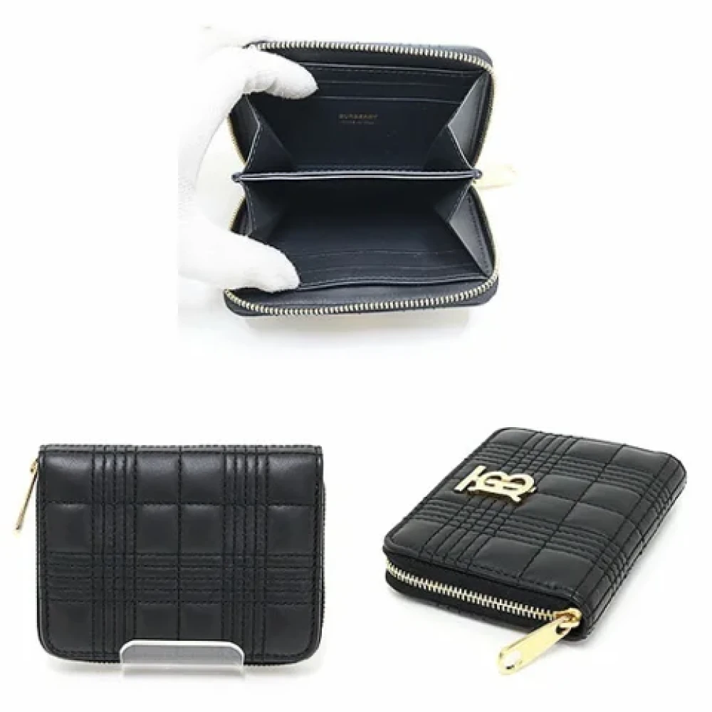 Burberry Vintage Pre-owned Leather wallets Black Dames
