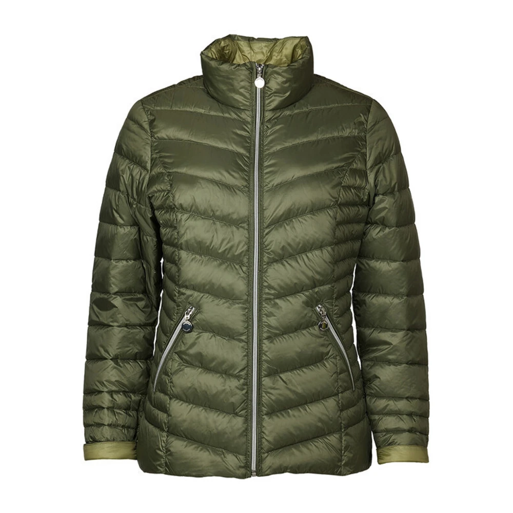Danwear Lichte donsjas met hoge kraag Green Dames